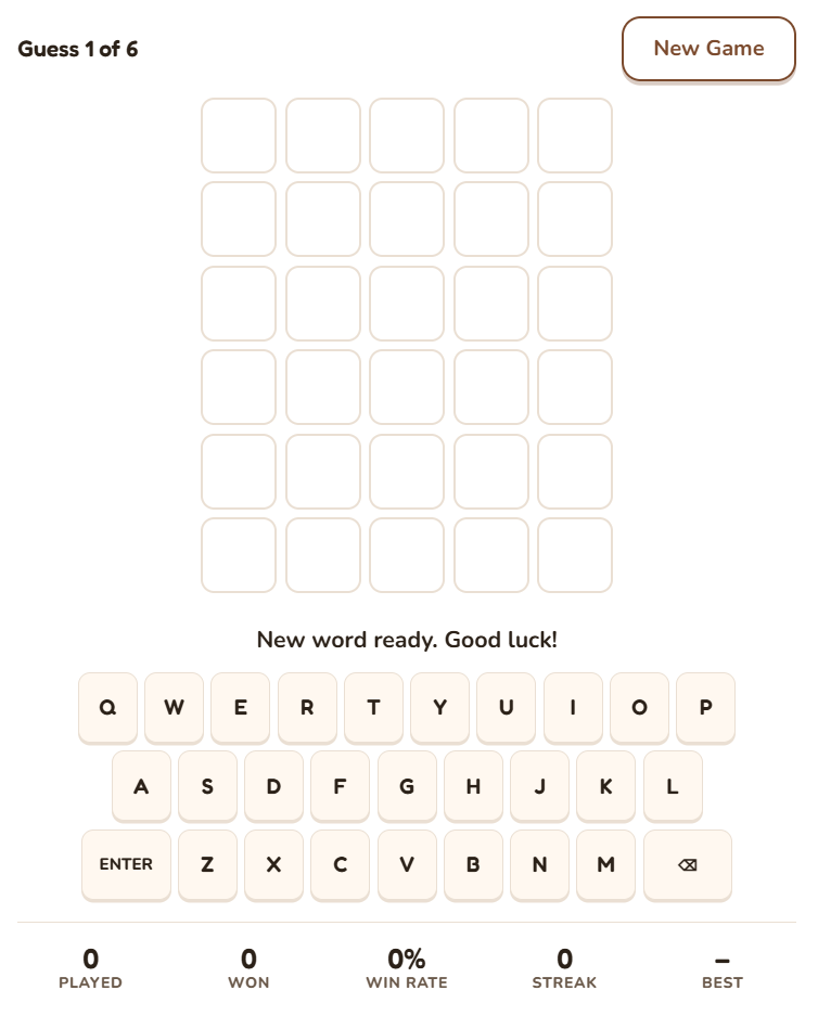 Wordle Unlimited word puzzle game